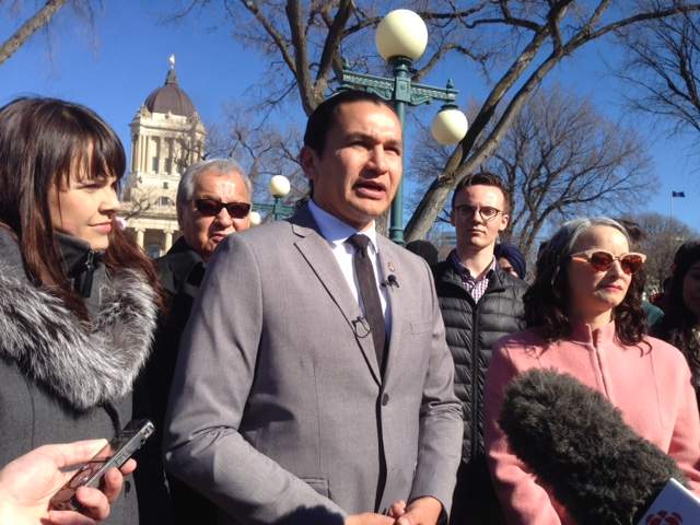 Manitoba politician, Wab Kinew announces his bid for the Manitoba NDP leadership race.