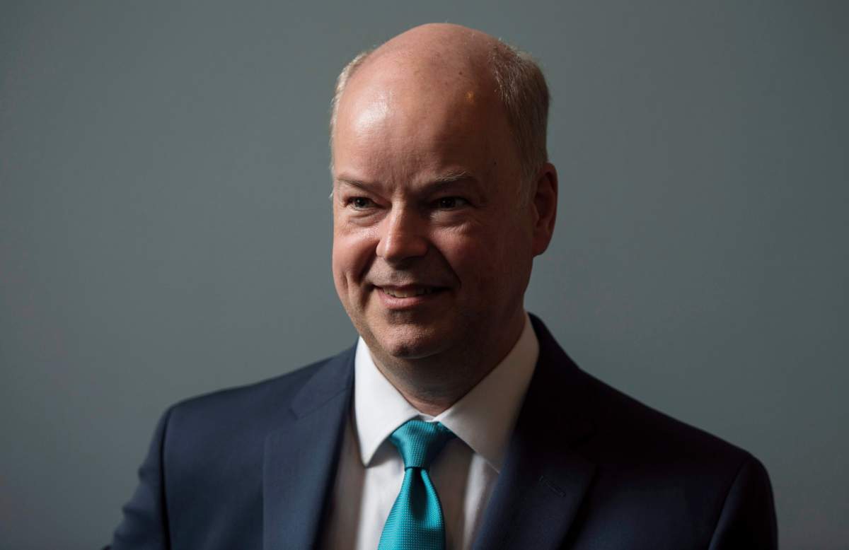 Jamie Baillie, leader of the Progressive Conservative Party of Nova Scotia, poses after the budget was presented at the legislature in Halifax on Thursday, April 27, 2017. 