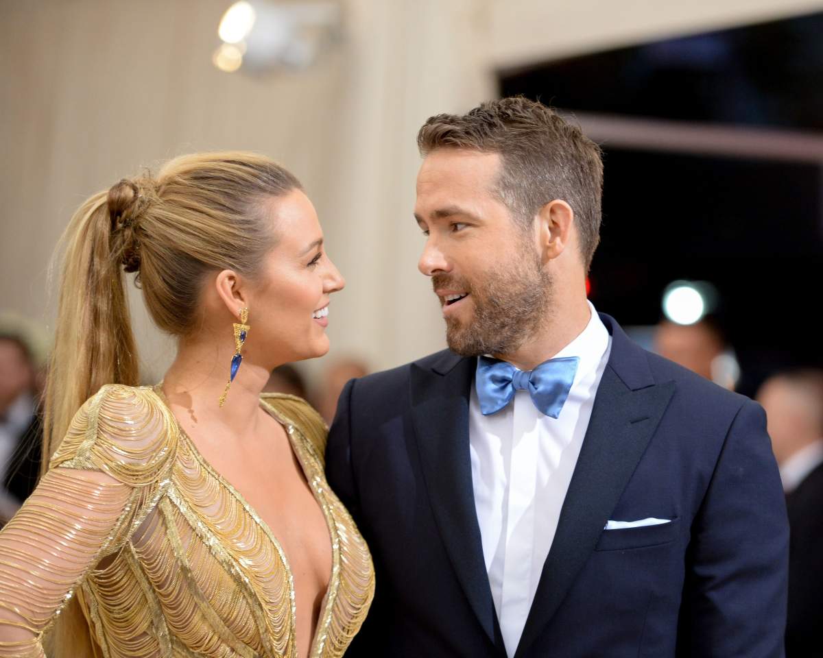 Blake Lively and Ryan Reynolds at the Costume Institute Benefit celebrating the opening of Rei Kawakubo/Comme des Garcons: Art of the In-Between at the Metropolitan Museum of Art in New York on May 1, 2017.
