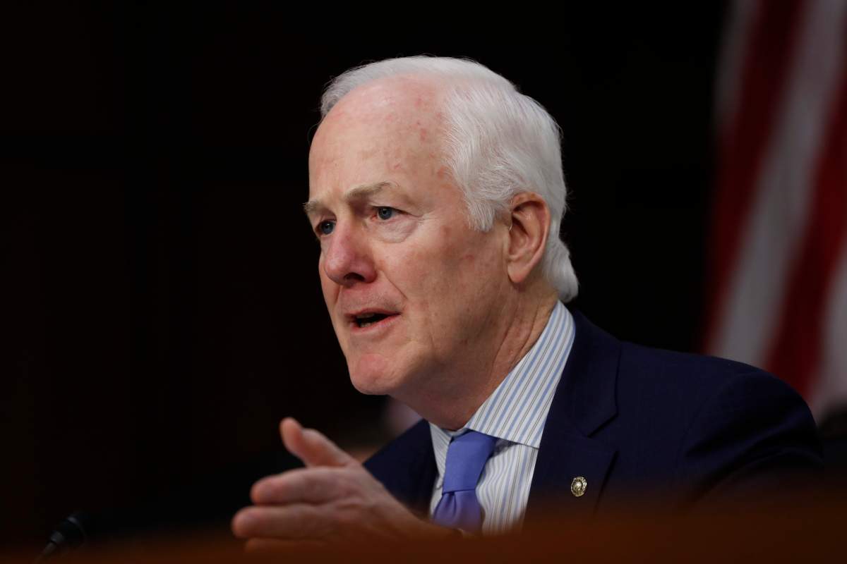 In this March 21, 2017, file photo, Senate Judiciary Committee member Sen. John Cornyn, R-Texas speaks on Capitol Hill in Washington.