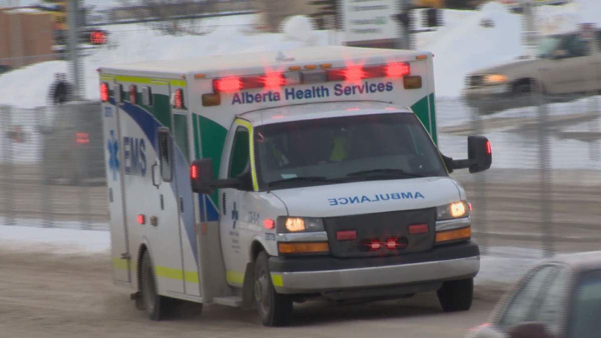An Alberta Health Services ambulance.