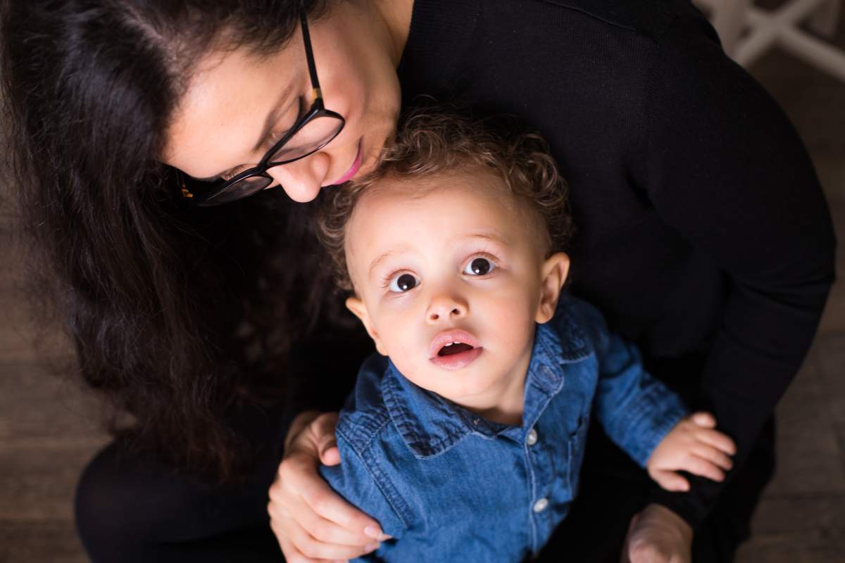 Anne-Élodie and her son, Lenny.