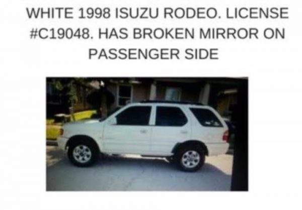 Picture of a missing person flyer posted in Corozal, Belize.