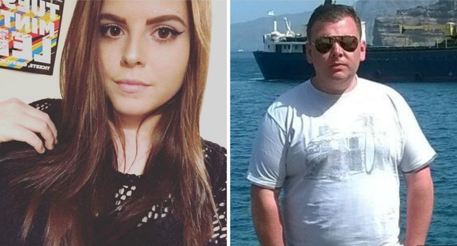 Courtney Boyle and her stepfather Philip Tron.