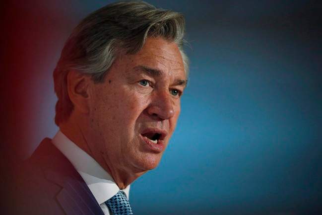 Former Canadian ambassador to the United States Gary Doer speaks about Canada/US relations after the election of Donald Trump as US president elect at a Chamber of Commerce luncheon in Winnipeg, Wednesday, November 9, 2016. Doer has been tabbed to play hardball for Alberta's softwood lumber industry in Washington.