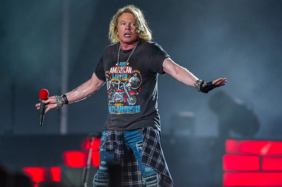 Axl Rose performs at the Guns 'N' Roses 'Not In This Lifetime' Tour at QSAC Stadium Brisbane on February 7, 2017 in Brisbane, Australia.