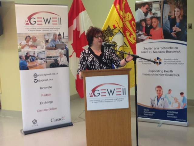New Brunswick Minister of Seniors and Long-Term Care Lisa Harris, speaking at York Care Centre on May 16, 2017.