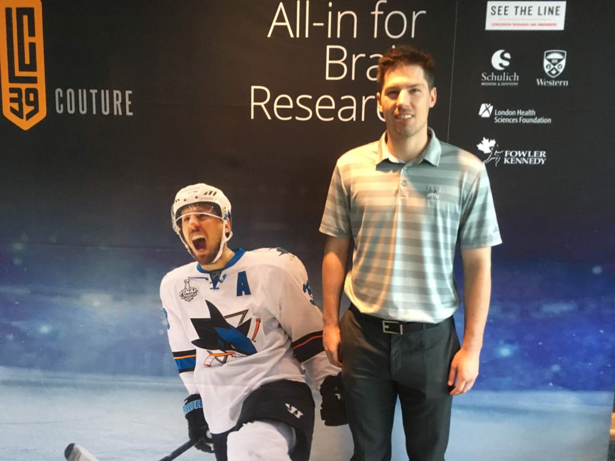 NHL player Logan Couture will host a charity casino in London to raise funds for concussion research and rehabilitation.