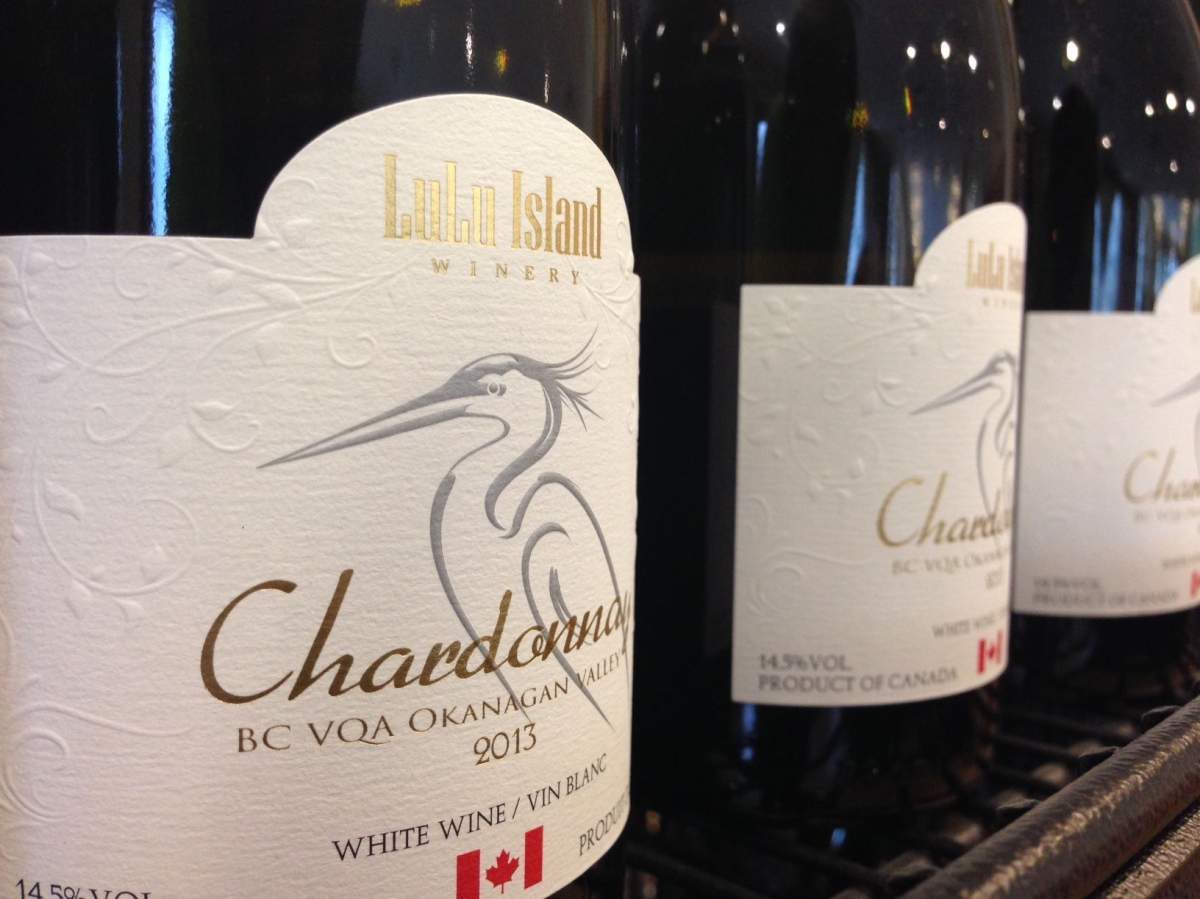 Chardonnay from Lulu Island Winery.