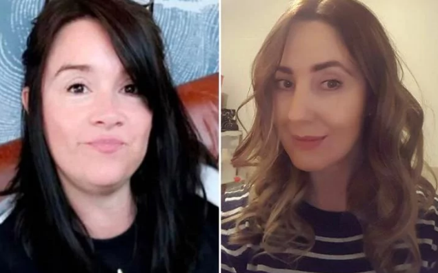 Alison Howe, left, and Lisa Lees, right were waiting at Manchester Arena to pick up their daughters.
