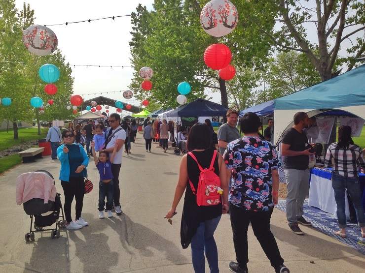Hundreds were out Friday night at the Winnipeg Night Market. 
