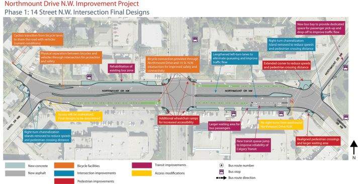 Bike lane construction starts summer 2017 on Calgary’s Northmount Drive - image