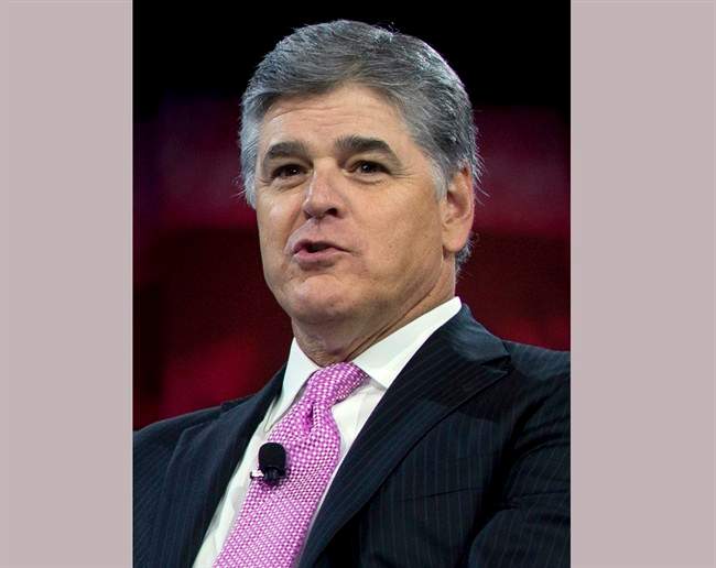 In this March 4, 2016 file photo, Sean Hannity of Fox News appears at the Conservative Political Action Conference (CPAC) in National Harbor, Md.