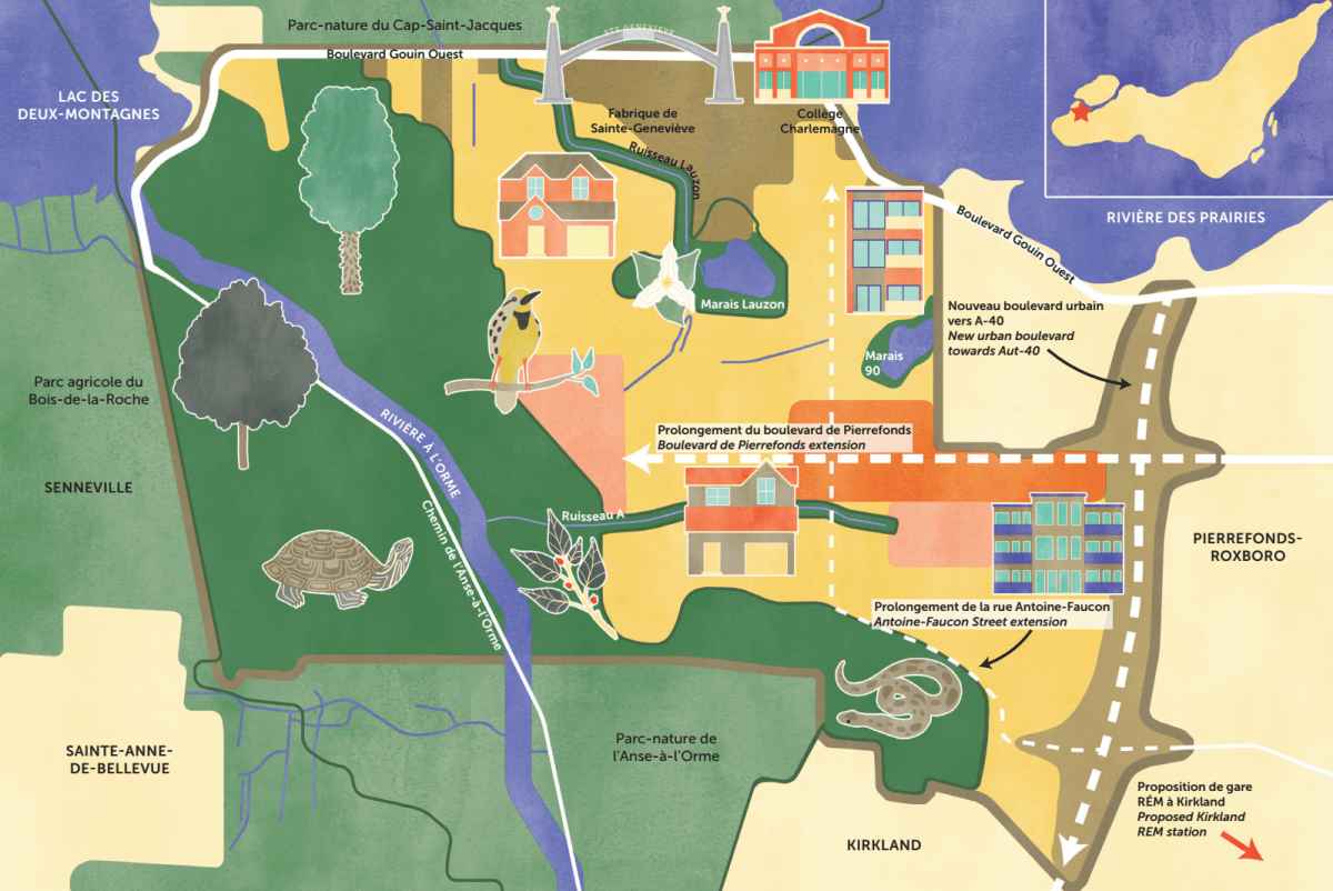 A map of the main ideas submitted by the City of Montreal for public discussion.