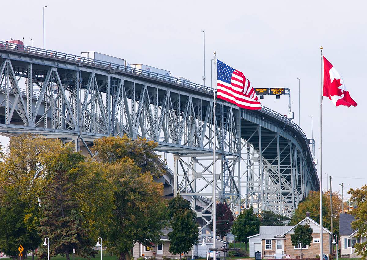 The Bluewater Bridge, Sarnia, Ont, Oct. 18, 2016.
