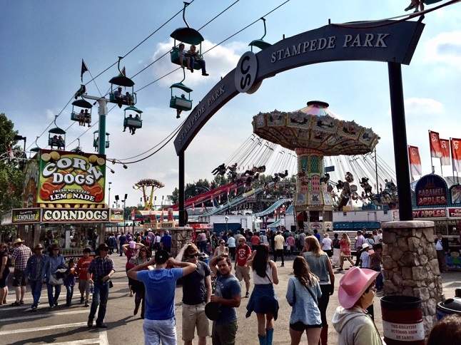 Calgary Stampede midway in more recent years