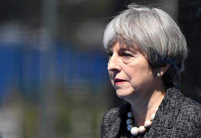 British Prime Minister Theresa May on May 25.