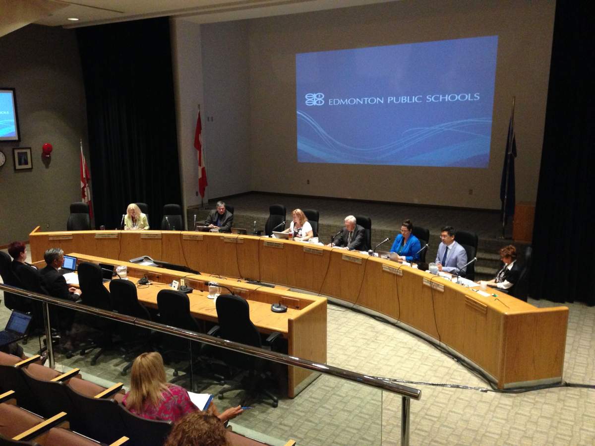 The previous Edmonton Public School Board in a meeting on Tuesday, June 20, 2017.