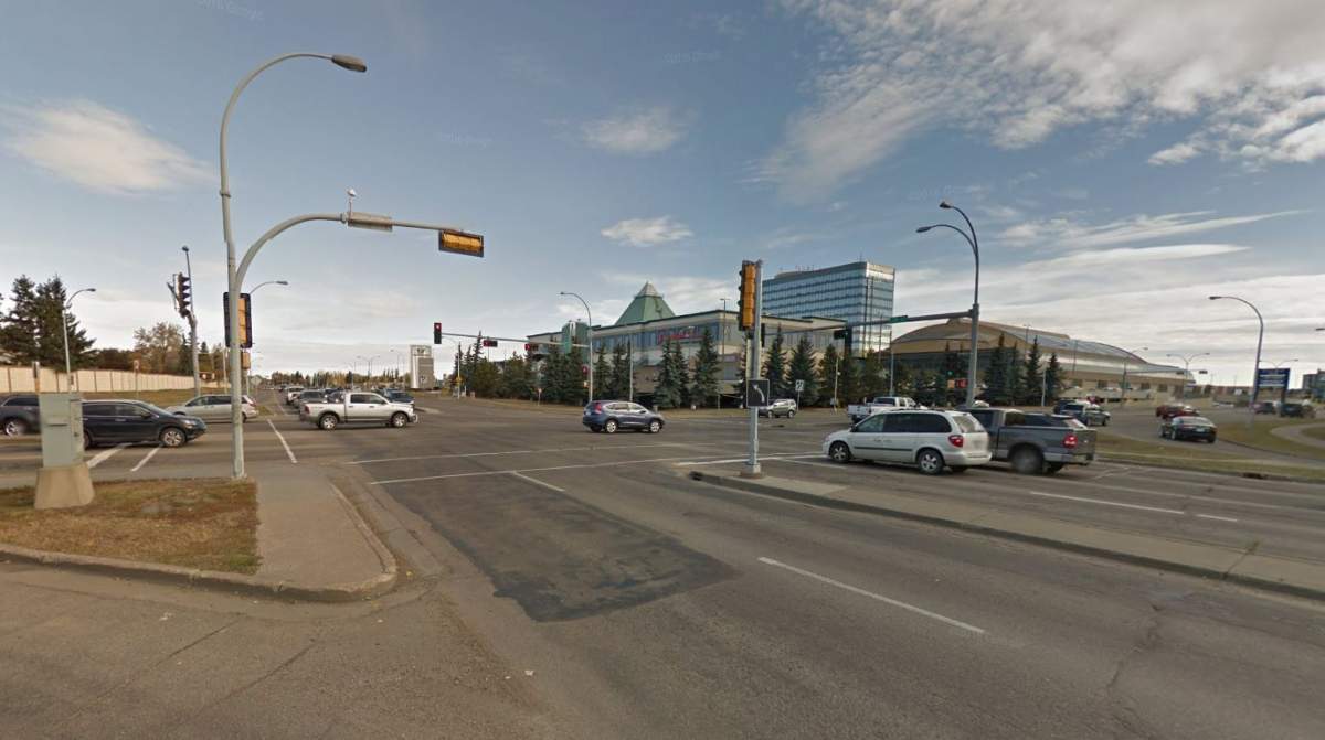 The intersection of 178 Street and 87 Avenue, near West Edmonton Mall in Edmonton, Alta. 