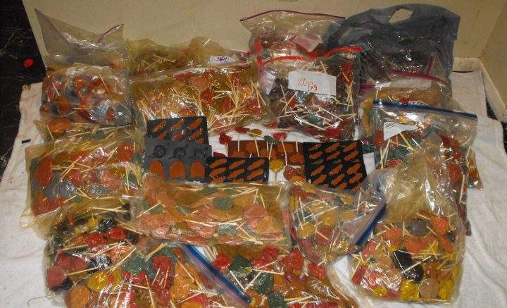 Police in Texas discovered bags of meth-laced candy.