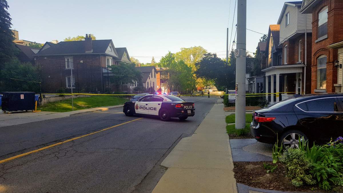Police are investigating a suspicious death in the area of Hess Street South and Bold Street.