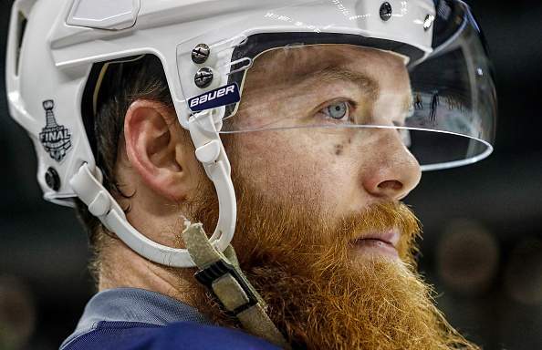 PITTSBURGH, PA - JUNE 8: Ryan Ellis #4 of the Nashville Predators watches morning skate prior to Game Five of the 2017 NHL Stanley Cup Final against the Pittsburgh Penguins at PPG Paints Arena on June 8, 2017 in Pittsburgh, Pennsylvania.  (Photo by John Russell/NHLI via Getty Images).