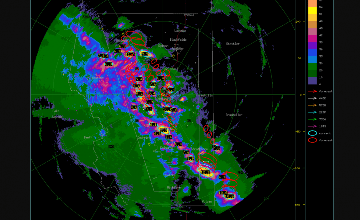 Severe weather across southern Alberta June 8, 2017.
