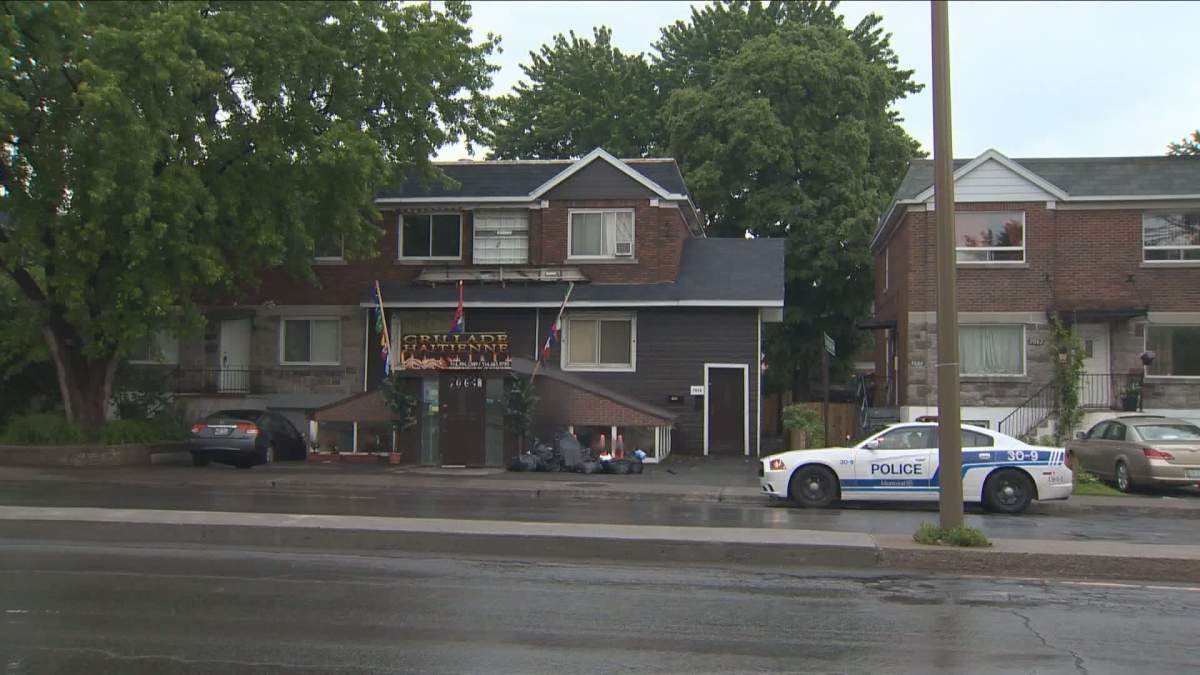 A restaurant on Pie-IX Boulevard was the target of an arson attack early Monday morning, Monday, June 12, 2017.