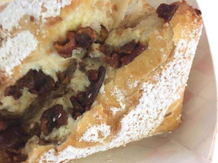 Deep fried bacon cheesecake on the 2017 K-Days menu.