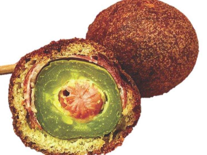 Canadian bacon pickle balls on the 2017 K-Days midway menu.