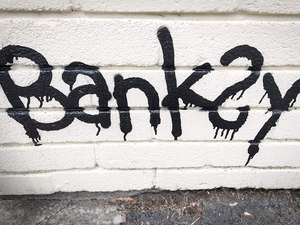 Banksy art in Bristol, UK