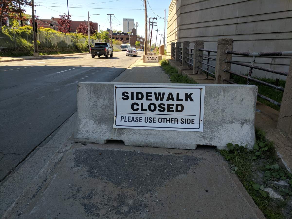 Barrington Street's sidewalk, near Valour Way, in Halifax pictured on June 7, 2017.