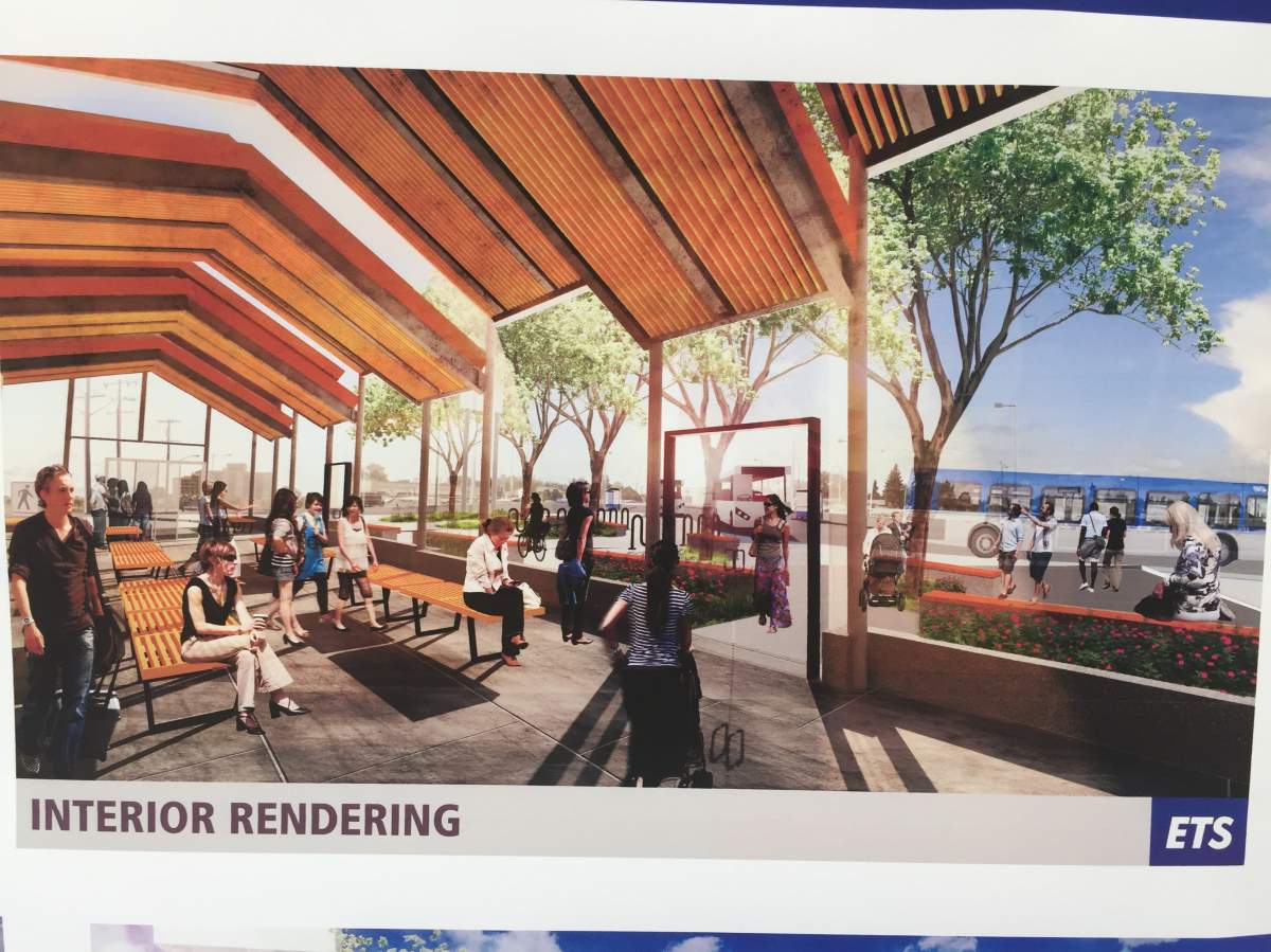 An artist rendering of the new Belvedere LRT station.