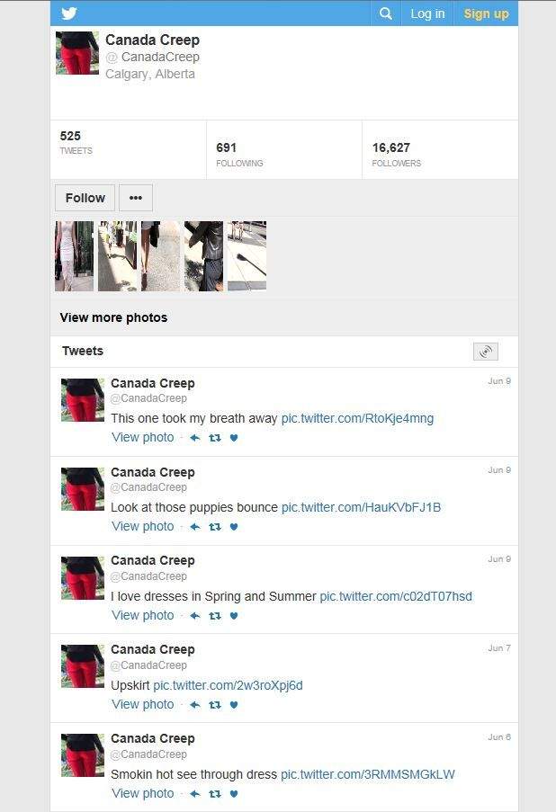 The CanadaCreeps Twitter account has been shut down June 13, 2017.