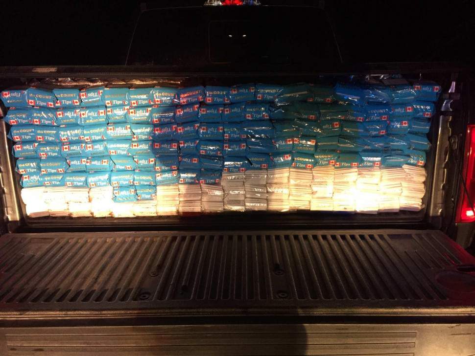 New Brunswick RCMP seized 120,000 illegal cigarettes from a vehicle on June 16, 2017