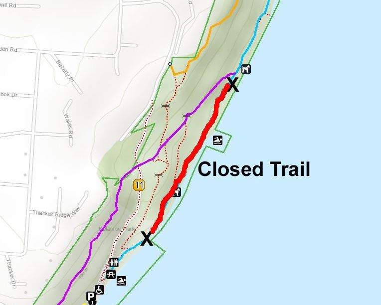 Flooding partially closes lakefront walking trail in popular central Okanagan park - image