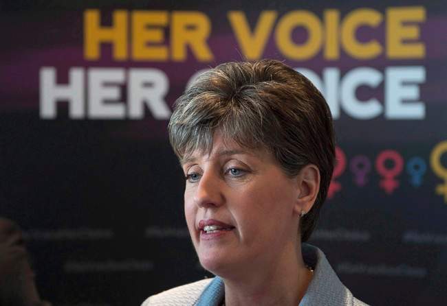 International Development Minister Marie-Claude Bibeau has said she wants to redirect $150 million to women's organizations in 30 countries over five years. She wants to increase the percentage of money going to women's organizations to 15 per cent by 2021. Bibeau speaks with media following an announcement in Ottawa, Friday June 9, 2017. THE CANADIAN PRESS/Adrian Wyld.