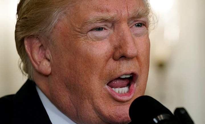 U.S. President Donald Trump speaks about the shootings in Alexandria, Virginia, from the White House in Washington U.S., June 14, 2017.  