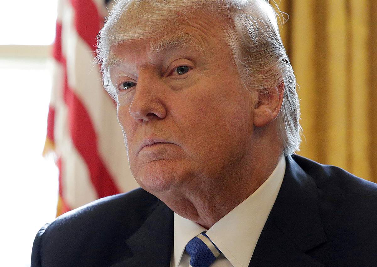 Donald Trump is seen during a meeting in the Oval Office of the White House in Washington, U.S. on February 8, 2017.  