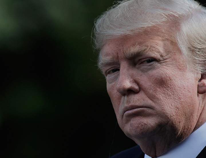 U.S. President Donald Trump pictured on June 26, 2017, in the Rose Garden of the White House in Washington. 
