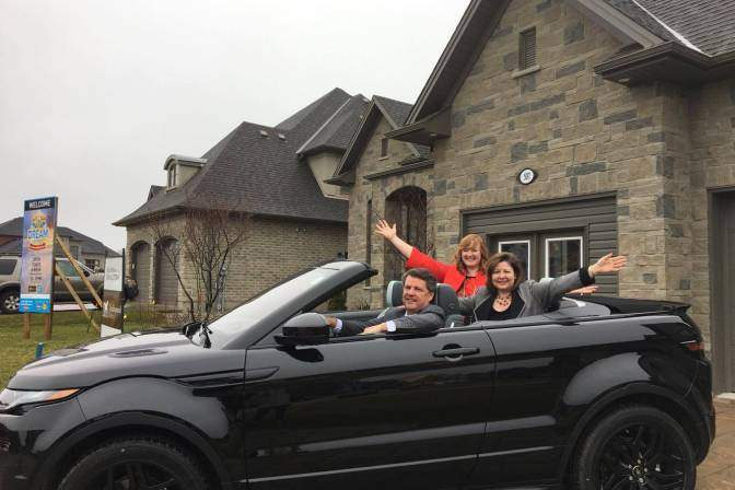 Organizers presenting the North London dream home for the latest edition of the Dream Lottery.
