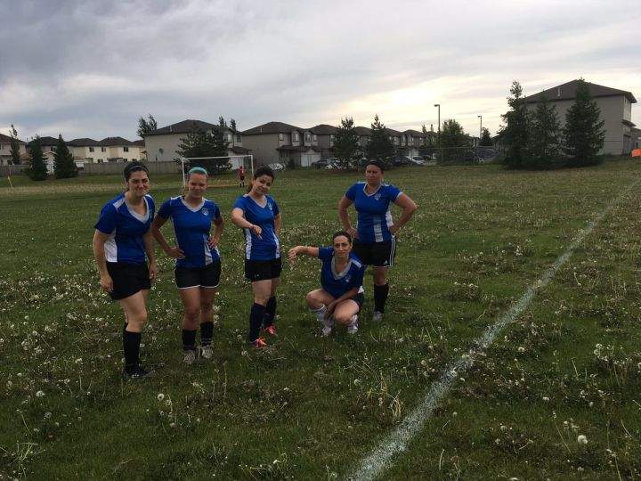 An Edmonton soccer field covered with dandelions in the area of Silver Berry Road & 32 Street.