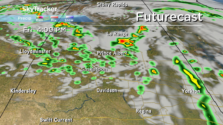 Showers and thunderstorms are expected across the region Friday afternoon.