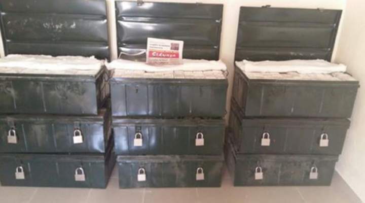Photos of locked steel boxes in Ouagadougou, allegedly containing Gadhafi’s money.