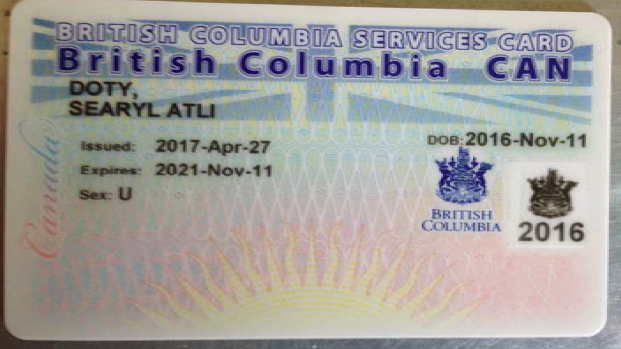A B.C. baby was recently born and had the letter 'U' placed in the "sex" field for "unknown".