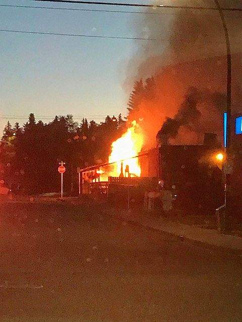 Emergency crews respond to a fire at Mazaya Lounge, located in the 2100 block of 33 Avenue S.W., on Tuesday, June 6, 2017.