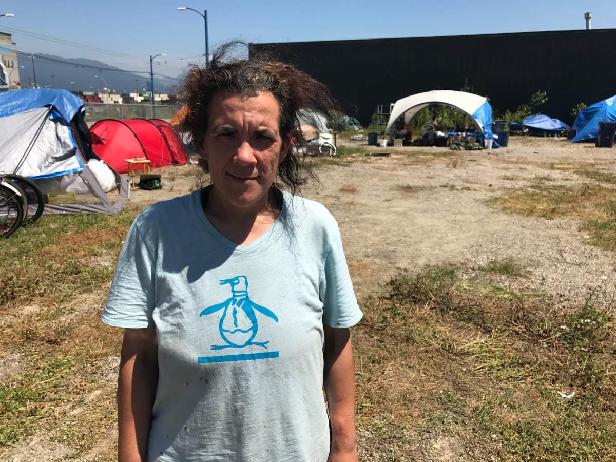 Joyce said she moved from the old ‘Ten-Year’ tent city to ‘Sugar Mountain’ after campers were served with an injunction.