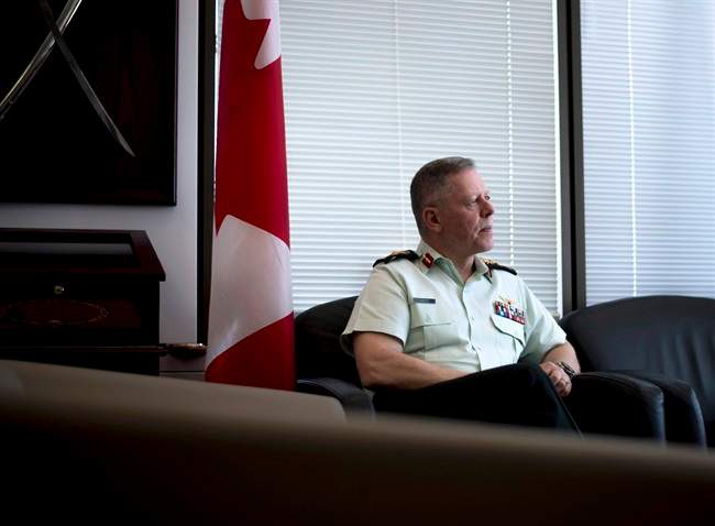 Chief of the Defence Staff Gen. Jonathan Vance is shown in his office in Ottawa on Thursday, June 8, 2017. 