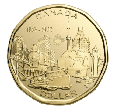Design for Canada 150 commemorative Loonie.