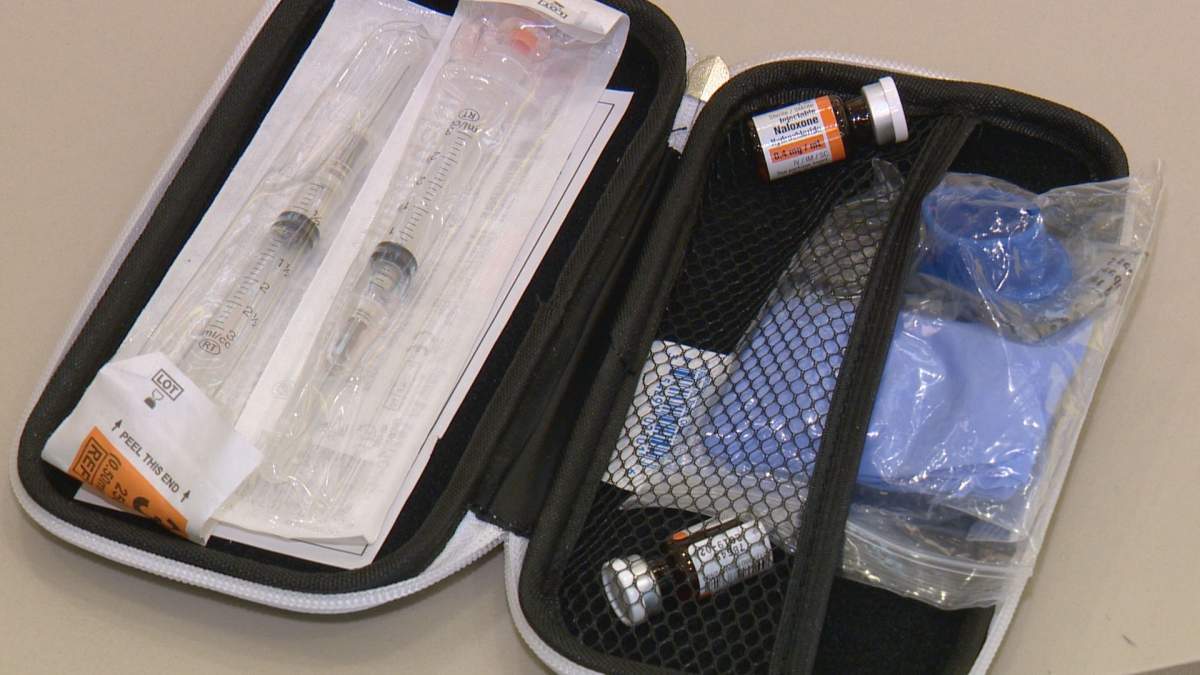 Take-home naloxone kits come with two injections, which temporarily reverse an opioid overdose for drugs like fentanyl.